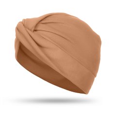 NANDY Dámský bavlněný turban opaka - tmavě béžová