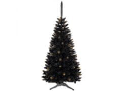 sarcia.eu Černá, umělý vánoční stromek, Ghanský smrk, PVC, zlatá, 90 cm 