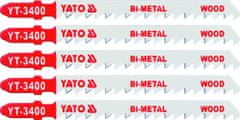 YATO List do přímočaré pily 100 mm na dřevo TPI6 5 ks Bi-Metal