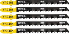 YATO List pilový do přímočaré pily na dřevo typ T 6TPI sada 5 ks