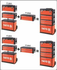 YATO Vozík na nářadí 3 sekce, 2 zásuvky