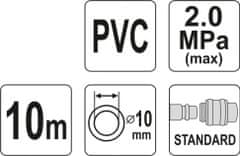 YATO Hadice vzduchová PVC 10mm, 10m