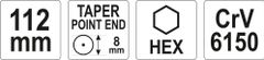 YATO Důlčík 8 x 112mm