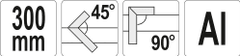 YATO Truhlářský úhelník hliníkový 300mm