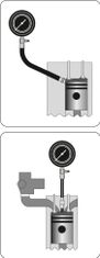 YATO Měřící přístroj kompresního tlaku (sada)