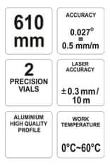 YATO Vodováha digitální 610 mm s laserem