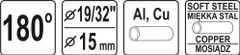 YATO Ohybačka na trubky Al, Cu, 180°, pr. 9/32" - 15mm