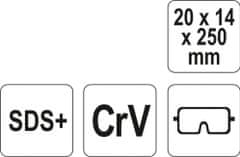YATO Sekáč SDS+ plochý 20 x 14 x 250 mm CrV