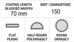 YATO Sada pilníků jehlových diamantových 5 x 180 mm 3 ks