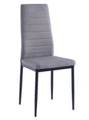 ATAN Jídelní čalouněná židle HRON 4 černá/šedá