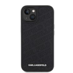 Karl Lagerfeld  PU Quilted Pattern Zadní Kryt pro iPhone 15 Black