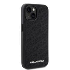 Karl Lagerfeld  PU Quilted Pattern Zadní Kryt pro iPhone 15 Black