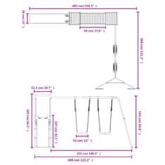 Vidaxl Dětské hřiště na zahradu masivní dřevo douglasky