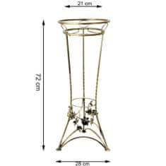 ModernHome Kovový Květináč Na Jeden Květináč Sibyl 72 Cm