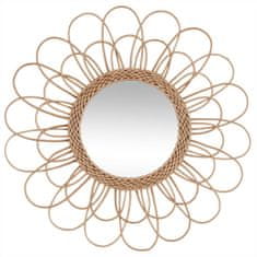 ModernHome Proutěné Nástěnné Zrcadlo Květina 56 Cm
