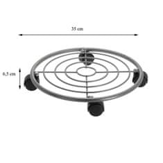 ModernHome Stojan Na Květiny Na Kolečkách Kulatý
