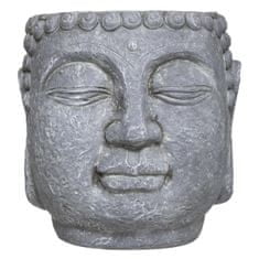ModernHome Cementový Květináč Buddha Šedý