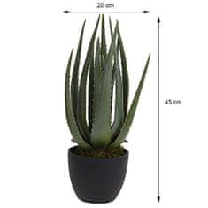 ModernHome Umělá Aloe V Květináči 45 Cm