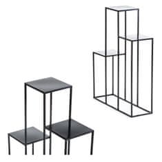 ModernHome Moderní Květinový Záhon Podium 80 Cm Černý Loft