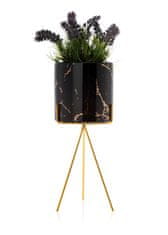 ModernHome Sada 2 Květináčů Emma Black 28 Cm A 32 Cm