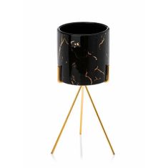 ModernHome Květináč Emma Black 28 Cm