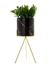 ModernHome Květináč Emma Black 28 Cm