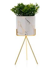 ModernHome Květináč Emma Gold White 28 Cm