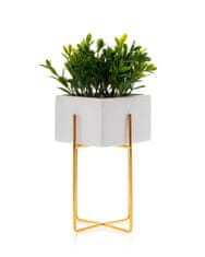 ModernHome Květináč Mizu White Gold 21 Cm