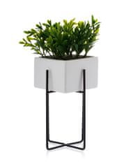 ModernHome Květináč Mizu White Black 21 Cm