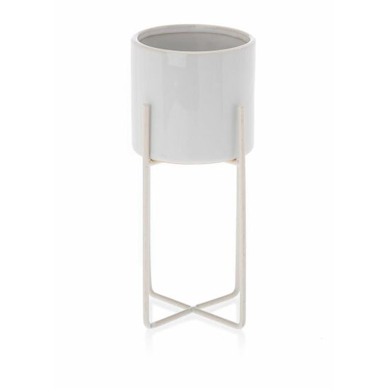 ModernHome Květináč Florri White 22 Cm