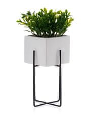 ModernHome Květináč Mizu White Black 23 Cm