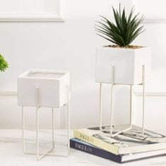 ModernHome Květináč Mizu White 21 Cm