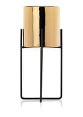 ModernHome Květináč Florri Gold Black 23,5 Cm