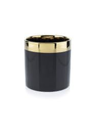 ModernHome Květináč Cindy Black Gold 11 Cm Černý