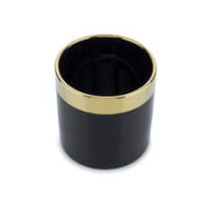 ModernHome Květináč Cindy Black Gold 11 Cm Černý