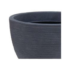 ModernHome Zahradní Květináč Ribbed Šedý 40X31Cm