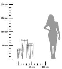 ModernHome Sada Stojanů Na Květiny 3 Ks
