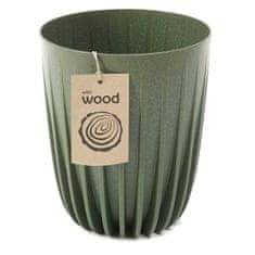 ModernHome Květináč Stripped Eco Wood Zelený 30Xh36 Cm