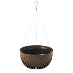 ModernHome Květináč Stripped Eco Coffee Espresso Závěsný 24Xh14 Cm