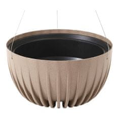 ModernHome Květináč Stripped Eco Coffee Latte Závěsný 30Xh16 Cm