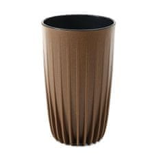 ModernHome Květináč Stripped Vysoký Eco Wood Přírodní Dřevo 25Xh42 Cm