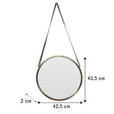 ModernHome Zrcadlo Kulaté Na Pásku 42 Cm