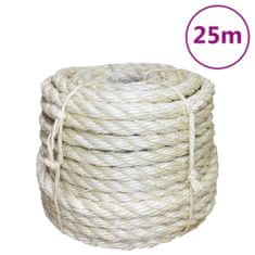 Greatstore Provaz 100% sisal 14 mm 25 m