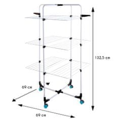 ModernHome Sušák Na Prádlo Na Kolečkách 132 Cm