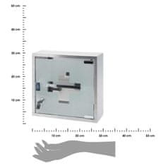 ModernHome Lékařská Skříňka Kovová Stříbrná 30X30Cm
