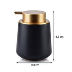 ModernHome Dávkovač Damien Gold Black 300 Ml