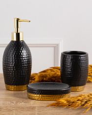 ModernHome Koupelnový Set Lumi Black Gold 3 El.