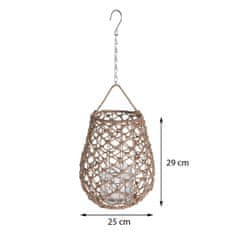 ModernHome Lampion Závěsný Pletený Boho 29 Cm