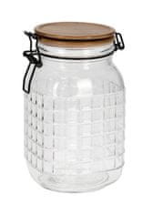 ModernHome Skleněná Dóza S Víčkem 1650 Ml