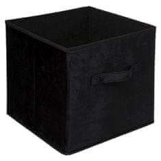 ModernHome Textilní Dóza 31X31 Cm Black Velur